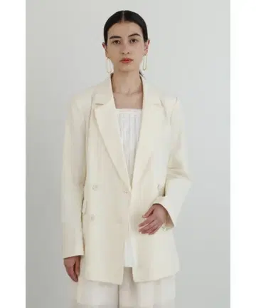 JILLSTUART 테일러드 자켓 플라워 자카드 자켓 화이트
