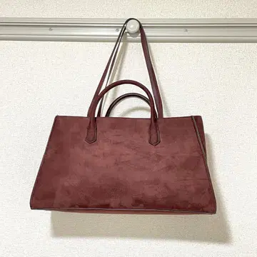 H&M 토트백 빅 보르도 브라운 버건디
