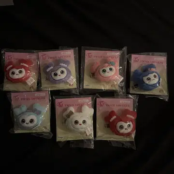 TWICE LOVELYS 봉제 인형 헤어핀 GiGO 한정판 나연