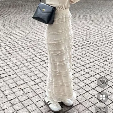 nugu AFULE 프릴 티어드 롱 스커트