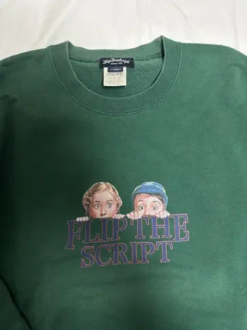 flip the script 다크 그린 크루넥 트레이닝복