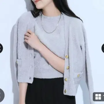 Mystrada 벨로아 니트 가디건 앙상블