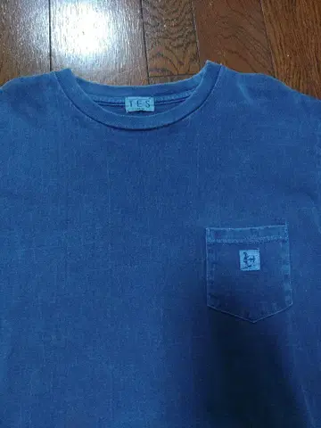 TES 롱T 포켓T 긴팔 L 네이비 피그먼트 염색