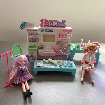 두근두근 청진기! 리카짱 병원 의사 세트 인형 2체
