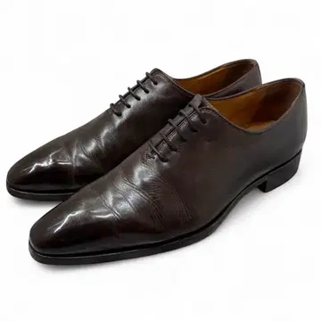 프란체스코 베니뇨 홀컷 UK7.5 가죽 신발 브라운 영국제