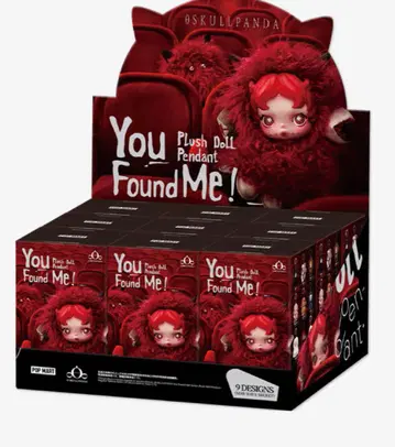 SKULLPANDA You Found Me! 시리즈 봉제 인형 펜던트