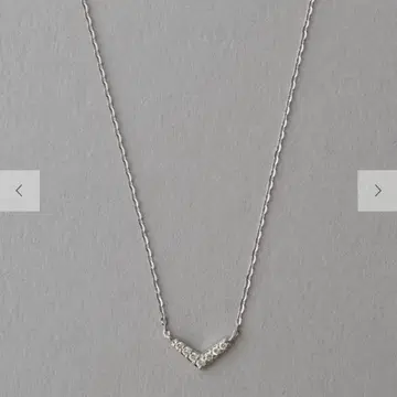 구매 인증서 포함 ete K10WG V자 목걸이 화이트 골드