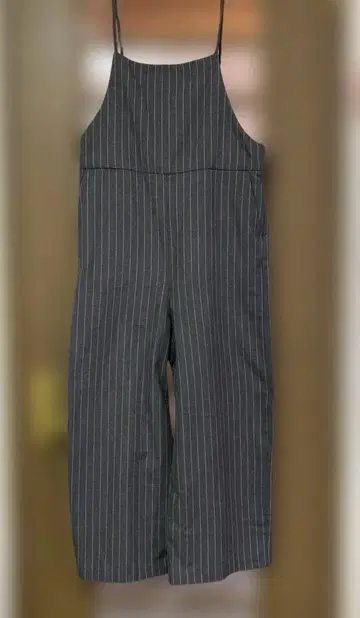 스트라이프 오버롤 그레이