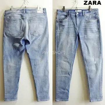 ZARA 스키니 데님 W83cm 강한 스트레치 라이트 블루