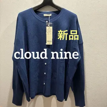 새상품 클라우드나인 Cloudnine 파랑 도트 무늬 가디건 M-L