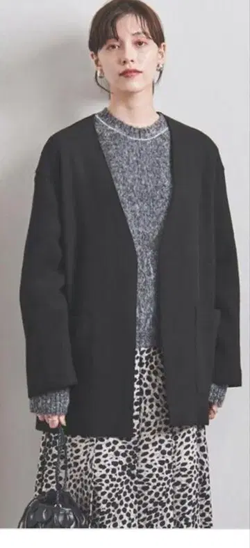 새상품급 UNITED ARROWS 울 노카라 자켓