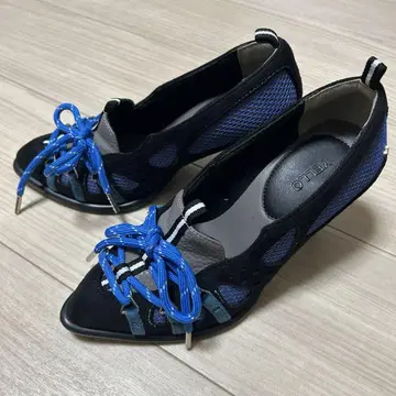 YELLO 스니커즈 하이힐 S 사이즈 (22.5cm) 파랑 블랙