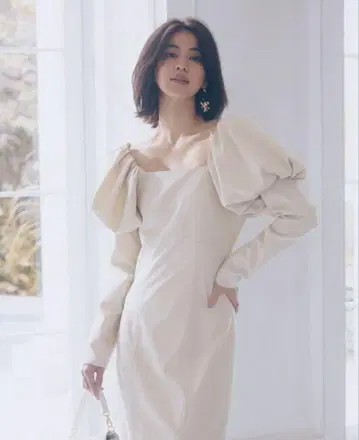 RANDA 원피스 화이트 긴팔
