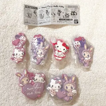 메조피아노 x 헬로키티 캡슐 러버 마스코트 6개 세트