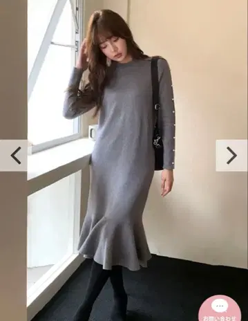 벌스데이 바쉬 페플럼 니트 미디 드레스 니트 원피스 원피스