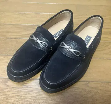 BALLY 블랙 스웨이드 가죽 로퍼 사이즈 US 7