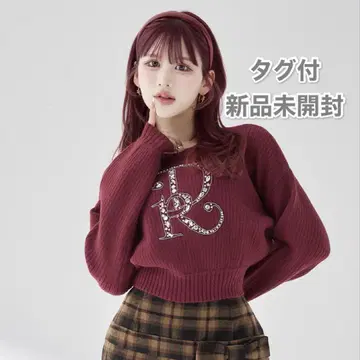 다리치 darich DR 비쥬 볼륨 리브 니트탑 보르도