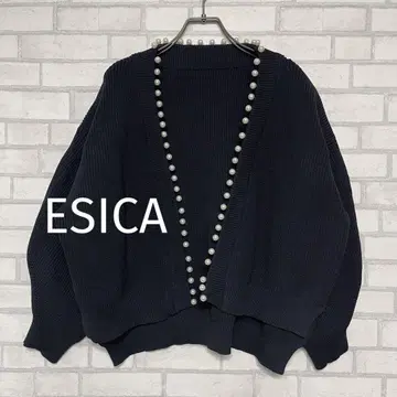 ESICA 에시카 여성용 펄 가디건 두꺼운 원단 블랙 M~L !