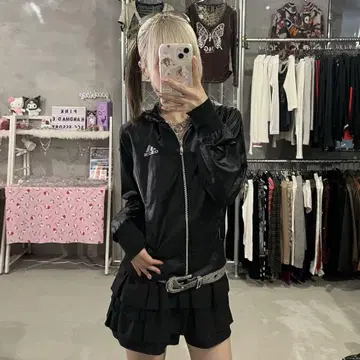 아디다스 adidas 레어 집업 후드티 테크 후드라인 크롭 기장