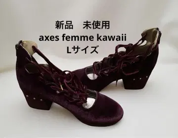 새상품 axes femme kawaii 벨로아 펌프스 레이스업 스터드