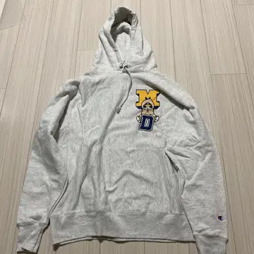 Champion 그레이 후드 부착 후드티 XL