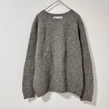 할리 오브 스코틀랜드 크루넥 울 니트 스웨터 그레이 38