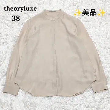띠어리 럭스 MARVINE LILEN 드레이프감 밴드 카라 블라우스