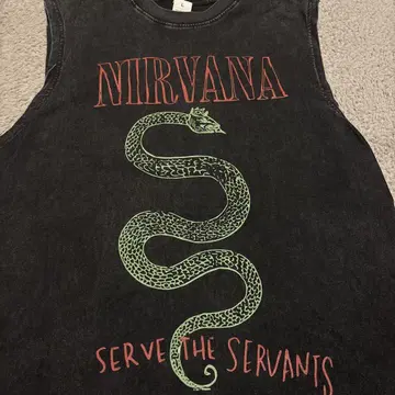 NIRVANA 슬리브리스 T셔츠 블랙