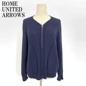 LA8146 유나이티드 애로우즈 HOME 긴팔 가디건 면 네이비 M 상당