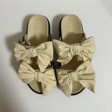 PINK HOUSE 리본 포함 베이지 샌들