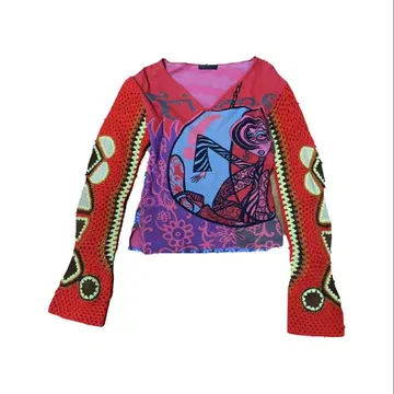 90's switching knit long sleeve t shirt