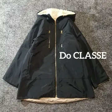 Do CLASSE 블랙 베이지 리버서블 진심 보아 코트