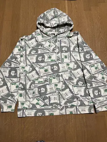 레어 RIPNDIP 달러 지폐 패턴 후드티 L 사이즈