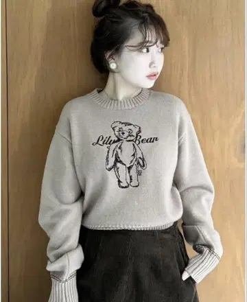 릴리 브라운 Lily Bear 자수 니트탑