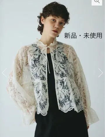 아이보리 레이스 블라우스 새상품 미사용