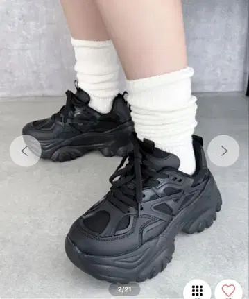 WEGO 러버 콤비 통굽 스니커즈