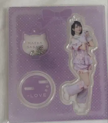 =LOVE 사사키 마이카 라메 아크릴 스탠드 키링 고양이 의상