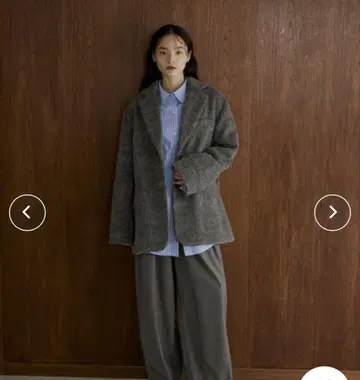 샤기 테일러드 오버 자켓