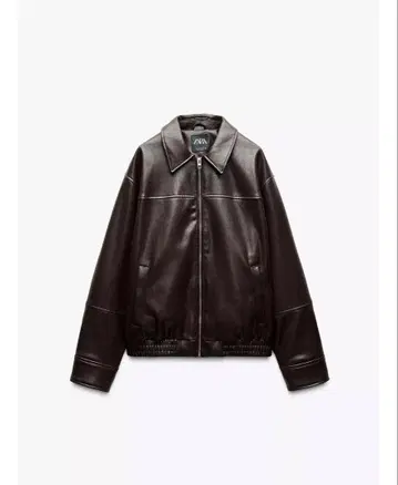 ZARA 여성용 인기 인조 가죽 봄버 자켓 XS 사이즈
