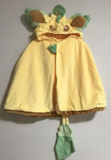 포켓몬 센터 리프아 후드 부착 판초 포켓몬 코스튬 판초