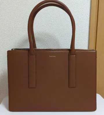 [ 미사용 ] Paul Smith A4 천연 가죽 토트백 브라운