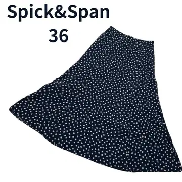 Spick&Span 스픽 앤 스팬 도트 무늬 플레어 스커트 36