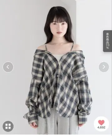 Heather 멀티 WAYBIG 체크 셔츠