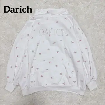 다리치 darich 플라워 자수 빅 후디