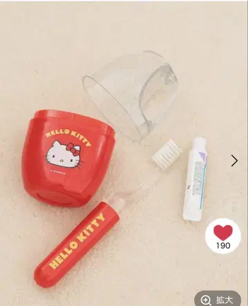 HELLO KITTY 칫솔 세트 빨간색 로리즈팜