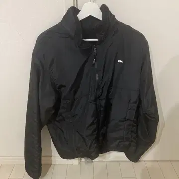 블랙 다운 자켓 플리스 콤비