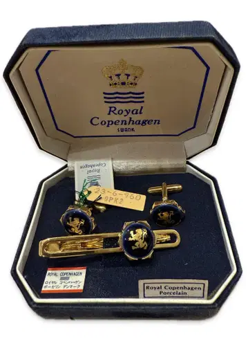 [ 새상품 ] Royal Copenhagen 넥타이핀과 커프스 단추 세트