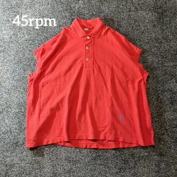 45rpm 진바 카노코 33색 말 폴로 프렌치 슬리브 피케 셔츠