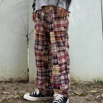 J.CREW 패치워크 팬츠 구제 의류 good design
