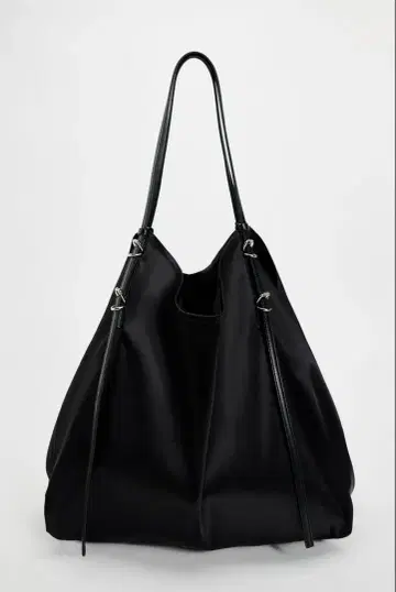ZARA 새틴 토트백 블랙